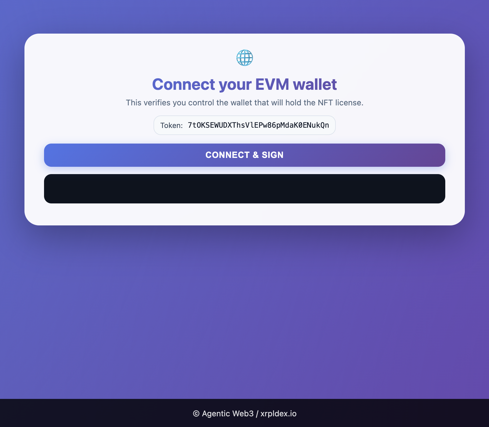 Connect Wallet screen 1